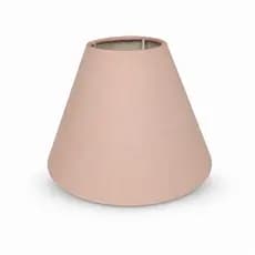 Cúpula De Abajur 8x20x13 Em Tecido Rose Luminária Decoração Sala Quarto
