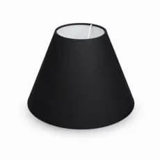 Cúpula de Abajur de Mesa 10X25X17,5 em Tecido Preto Luminária Decoração Sala Quarto