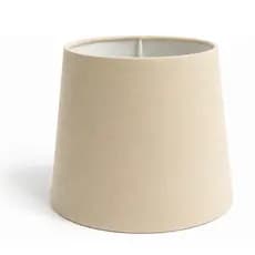 Cúpula Cônica Bege Algodão Abajur Luminária Mesa Decorativa Moderna 15x20x17