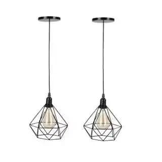 Kit 2 Pendente Diamante Aramado Luminária Lustre de teto