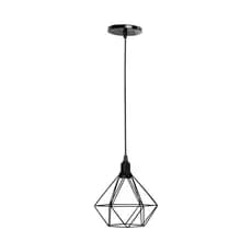 Pendente Diamante Preto Moderno para Iluminação