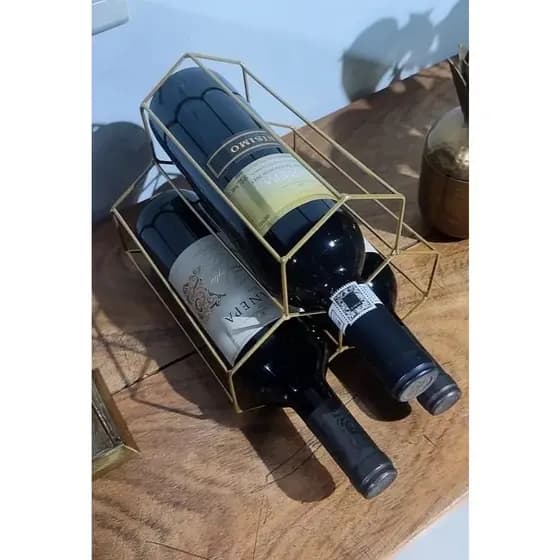 adega suporte para vinho comeia acoplavel para 3 garrafas Decorativo