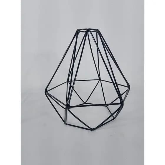 Cúpula, pendente diamante somente aramado iluminação e decoração cor preto ou dourado