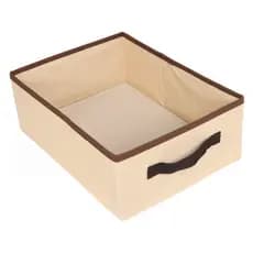 Caixa Organizadora Prática e com Alça 28x15x38 Viés Marrom