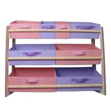 ORGANIZADOR DE BRINQUEDO PRATELEIRA INFANTIL ROSA LILAS