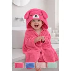 Toalha Bebê com Capuz Cachorrinho Super Macia 80cm