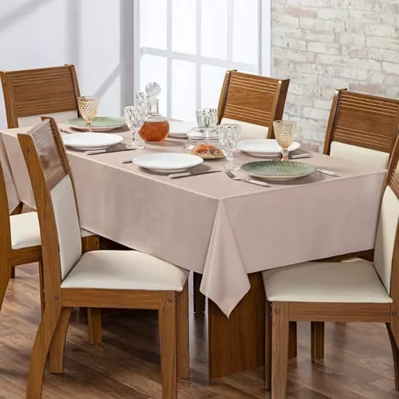 Toalha De Mesa Térmica Impermeável Pvc 06 Lugares 1,40x2,00