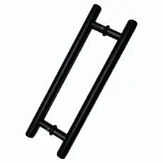 Puxador Redondo Aço Inox Preto 45cm Portas Madeira / Vidro Lançamento