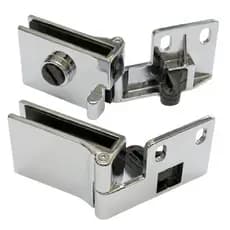 Dobradiça Para Porta De Vidro De Móveis Com Travar (Par) Lançamento