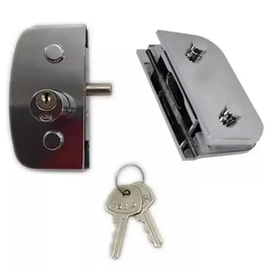 Fechadura 1520 E Contra Fechadura 1531 Para Porta De Vidro V/V