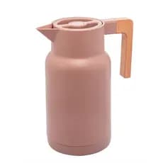 Garrafa Térmica Nude Plástico com Cbo de Madeira Bambu 1 Litro Lyor - Leite Chá Café