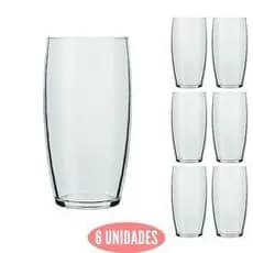 Jogo 6 Oca 300ml Transparente Nadir Figueiredo Água Suco Refrigerante