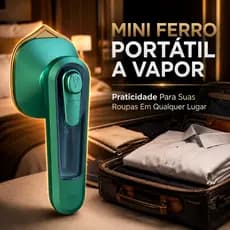 Mini Ferro de Passar Portátil a Vapor Bivolt Vertical e Horizontal Compacto para Viagem Roupas