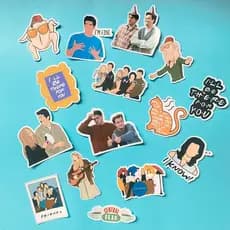 Pack com 15 Adesivos tipo Stickers - Série Friends