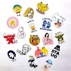 Pack com 18 Adesivos tipo Stickers - Memes Diversos
