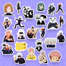 Pack com 24 Adesivos tipo Stickers Anime Jujutsu Kaisen