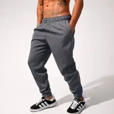 Calça Jogger Masculina Tactel com Elastano Academia Treino Fitness Slim Dry Fit Esportiva Leve