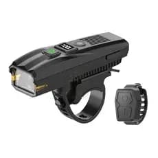 Lanterna Bike Farol com Buzina Bicicleta Sinalizador Luz Led Potente Recarregável Acessórios para Bike BW6492