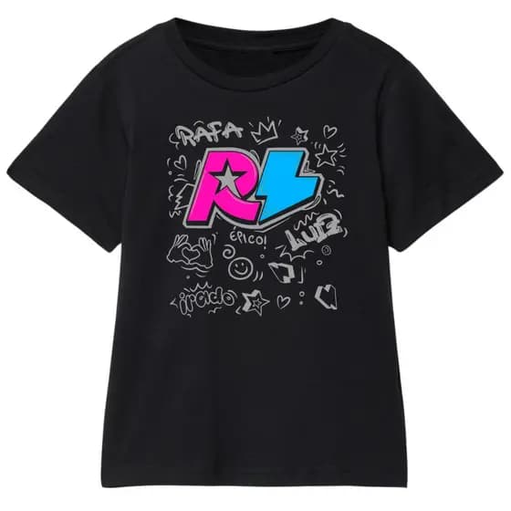 Camiseta Rafa e Luiz Youtubers Desenho Divertido Blusa Manga Curta Algodão Menino Menina