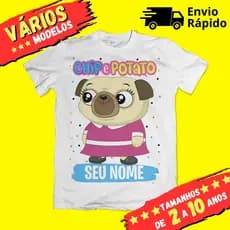 Camiseta Infantil Unissex chip e potato - Personalizada com nome (Opcional)