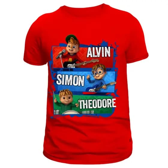 Camiseta Infantil e Adulto Alvin e os Esquilos Desenho Animado Blusa 100% Algodão T-shirt 30.1