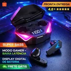 Fones De Ouvido Bluetooth TWS X15 Fone Gamer Estéreo Música Alta Baixa Latência Esport Com Microfone