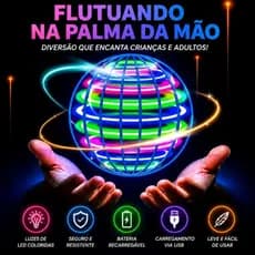 Bola Mágica Voadora Boomerang LED Recarregável USB Spinner Mágico Drone Infantil/ Bola que voa/Brinquedo que voa
