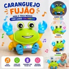 Brinquedo Caranguejo Fujão Musical com Luzes LED Anda/Brinquedo divertido/brinquedo interativo/brinquedo que anda