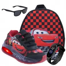 Kit Tênis Infantil Masculino De Luizinha Os Carros|Mochila Infantil|Relogio Infantil|Oculos Infantil Lançamento