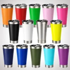 Copo Térmico Inox 473ml com Tampa e Abridor de Latas e Garrafas para Cerveja e Café