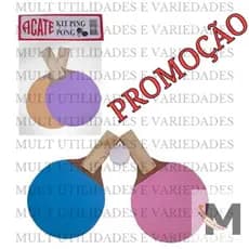Raquete ping pong tênis de mesa jogo criança E adulto 2 Raquete 1 bolinha