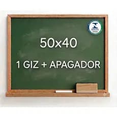 Lousa Quadro Verde Escolar + Apagador + Giz magica infantil criança tamanhos 40x30 / ou / 50x40