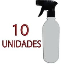 Garrafinha Pet 500ml Com Válvula para Borrifador Preto pulverizador - 10 Unidades