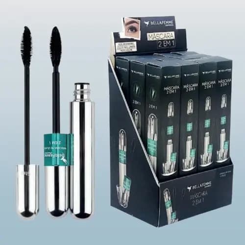 Máscara de Cílios 2em1 Bella Femme BF-10046 - Box com 12 Unidades