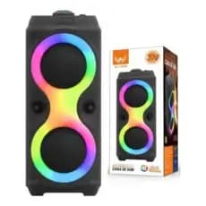 Caixa de Som Bluetooth QS06 com Luzes RGB - Altomex