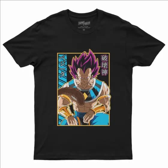 Camiseta Camisa Algodão unissex anime Dragon Ball Vegeta Kong