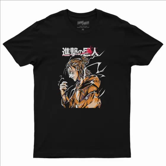Camiseta camisa algodão unissex anime Attack Of Titan 18