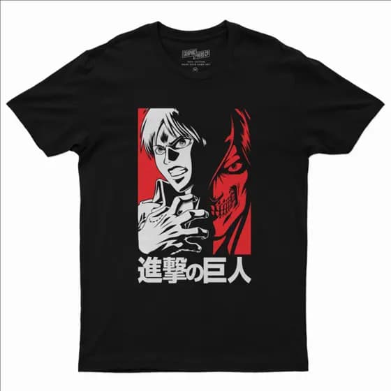 Camiseta camisa algodão unissex anime Attack Of Titan 14