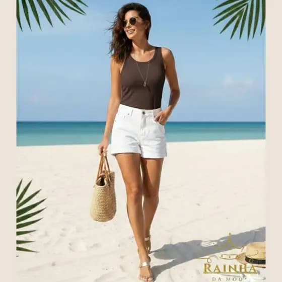 Regata feminina blusa regata canelada feminina Básica Versátil Confortável Premium Verão LISA
