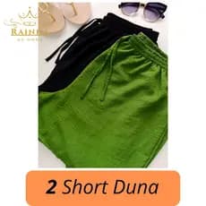 Kit 2 SHORT Feminino Duna Tendência Verão Casual Dia a Dia