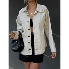 RD MODAS 080 Max Jaqueta Jeans Casual Feminina com bolso 080