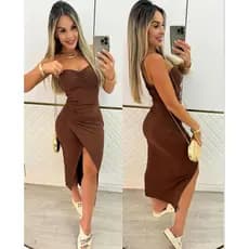vestido tubinho tomara que caia com fenda na frente, festa,elegante