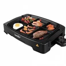 Grill Elétrico 1500W Antiaderente 220V Chapa Grelha Multifuncional Cozinha Prática