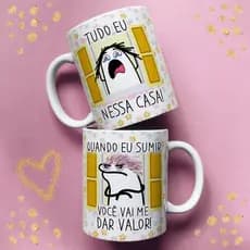 Caneca Porcelana Personalizada Dias Das Mães Tema  Flork + Caixinha de Presente