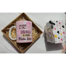 Caneca Porcelana Personalizada Batismo  (Madrinha Padrinho Dindo Dinda Consagração)