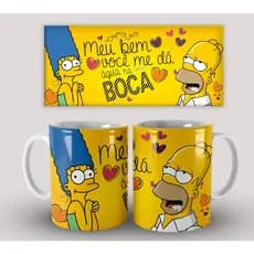 Caneca Porcelana Personalizada Dia dos Namorados SIMPSONS  (vários temas) Presente Criativo