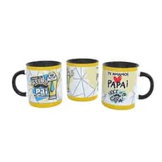 Caneca  Porcelana Alça e Interno  Colorida  Personalizada Dia dos Pais