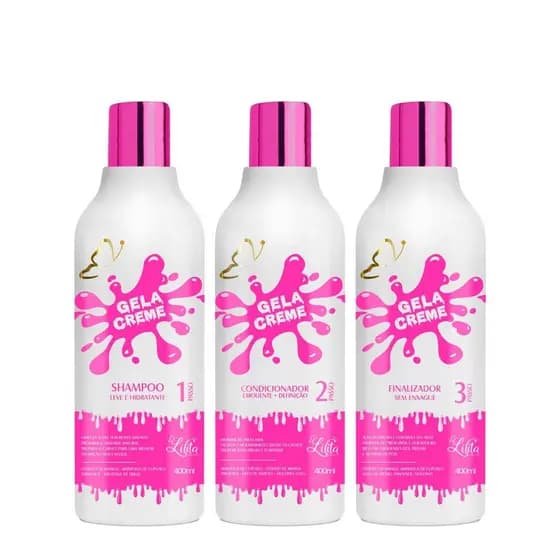 Kit Gelacreme Ultra definição Extraordinária de cachos e crespos Finalizador poderoso Lançamento