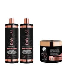 Kit Shampoo E Condicionador E Máscara De Hidratação 500g Cabelos Limpos e Super Hidratados
