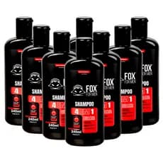 Kit 8 Shampoo Masculino 4 em 1 240ml Fox For Men